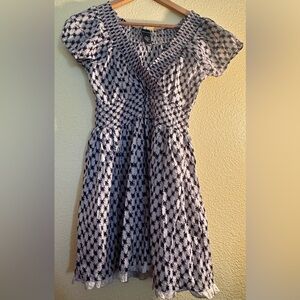 Moda International Black and White Mini Dress Size Medium